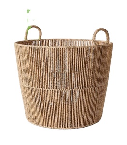 Manufacture Vietnam <b>Rope</b> Paper <b>Basket</b> Storage <b>Laundry</b> Clothes OEM Designs Acceptable Custom From HNH Craft Handmade Wholesale - Product Image 1