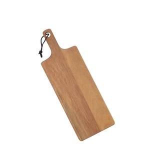 Petite planche à découper en bois d'acacia avec poignée Bloc à découper personnalisé pour pizza, fromage et fruits pour ustensiles de cuisine - Product Image 6