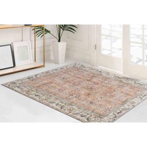 Tapis imprimé floral : Orange, Apaisé, Bohème, Turc, Tendance, Antidérapant, Pour chambre d'enfant, Épais, Personnalisé, Cadeau, Tapis fin non tissé - Product Image 1