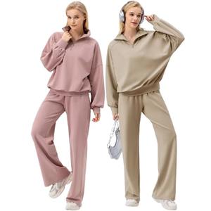 Unisex Lightweight Acid Wash Winter Solid Sweatsuit Custom Logo Printed Hooded Streetwear for Women Own Design <b>Tracksuits</b> Sets - Product Image 1