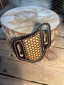 2025 personnalisé tactique cuir couteau couverture Portable Chef couteau gaine ceinture étui carbone arbre Direct usine poche organisateur - Product Image 4