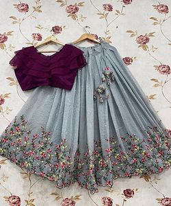 Atractivo recién llegado último diseñador hermoso Color Rosa Lehenga Choli para mujer india en Ropa Étnica precio más bajo alfanumero - Product Image 6