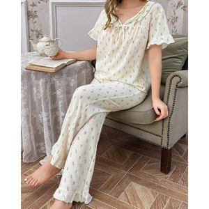 Ropa de dormir orgánica ecológica y cómoda OEM ODM para mujer, tela hipoalergénica con características térmicas suaves al tacto, ajuste holgado - Product Image 4