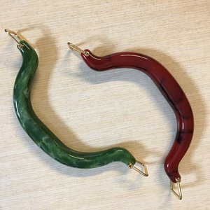 Poignées de sac à main en résine, écologiques, taille et couleur personnalisées, fourniture directe d'usine en provenance d'Inde, artisanat Tayyab modèle 1002 - Product Image 3