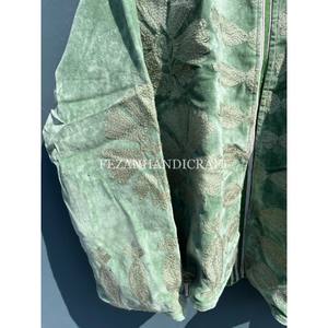 แจ็กเก็ตกำมะหยี่ของผู้หญิงเสื้อแจ็กเก็ตปักลายดอกไม้งานปาร์ตี้สไตล์ฮิปปี้ - Product Image 3