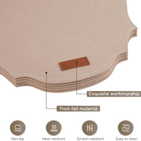 Napperons en feutre absorbant et résistant à la chaleur de qualité supérieure napperons de table à manger ensemble de napperons en feutre pour la cuisine