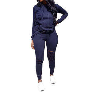 Conjunto de Chándal de Ropa Deportiva con Diseño Personalizado Directo de Fábrica, Chándal Informal para Mujer, Conjunto de Dos Piezas de Sudadera y Pantalones OEM - Product Image 5