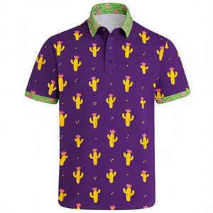 Polos de Golf de Lujo Personalizados con Estampado Completo, Manga Corta, Tallas Grandes, de Spandex y Poliéster de Alta Calidad con Bordado - Product Image 5