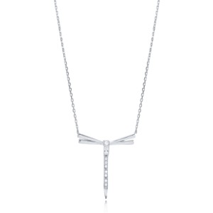 Collar con Colgante de Plata de Ley 925 Chapado en Oro, Diseño de Libélula Encantador, con Circonita, Hecho a Mano en Turquía - Product Image 2