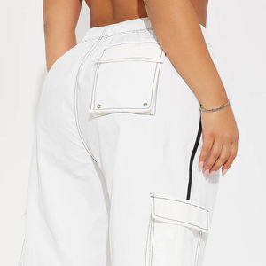 Chaqueta Cortavientos de Alta Calidad para Mujer, Estilo Moderno, Cintura Media Elástica, Corte Holgado, Decoración con Botones, Transpirable 2026 - Product Image 5