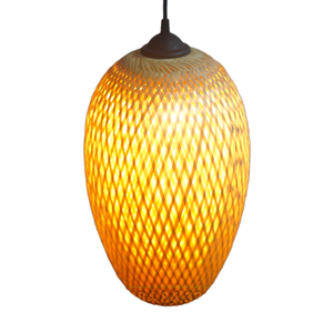 Vietnamese Woven Rattan Bamboo Pendant <b>Light</b> Floral Style Wicker Hanging <b>Chandelier</b> for <b>Bedroom</b> Dining Kitchen Living Room - Product Image 1