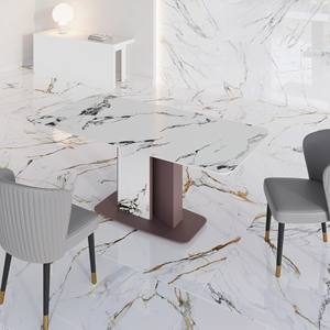 Mesa de Comedor de Mármol Contemporánea Bordeaux, Diseño Estable para el Hogar - Product Image 4