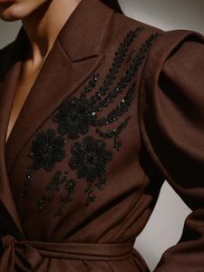 Luxurious Eco-Friendly <b>Wedding</b> Heavy Brass Beads Exclusive Embroidery Handmade Hand Beaded Tassel Designer <b>Women</b> Top/<b>Jacket</b> - Product Image 3