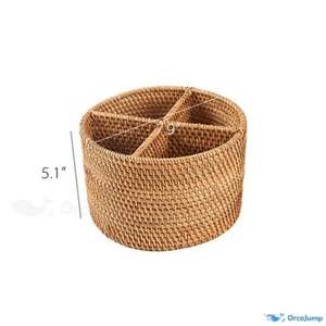 ตะกร้าหวายตกแต่งด้วยมือคุณภาพดีด้วยงานออกแบบที่เป็นเอกลักษณ์สำหรับโซลูชั่นการจัดเก็บแบบชนบท - Product Image 4