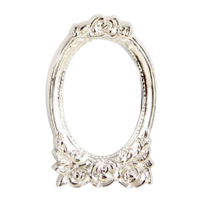 Miroir mural de luxe fini argent vintage cadre en aluminium couleur/taille personnalisée décor à la maison moderne pour salle de bain chambre/salon - Product Image 1