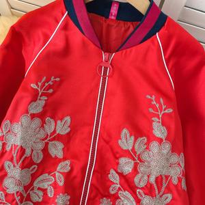 Nuevos hombres niños High Street Sukajan chaqueta de recuerdo nueve colas personalizado hecho en fábrica peonía bordado piloto bombardero Letterman - Product Image 5