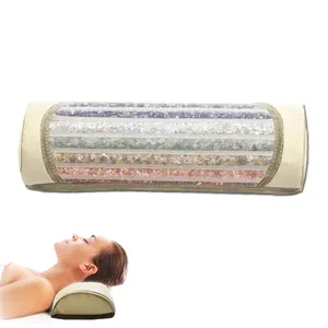 Kristall Jade Massage kissen mit 7 Farben Regenbogen Chakra und Memory Foam für Nackens ch merzen Linderung Gesundheits produkte