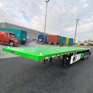 Semi-remorque à plateau en acier à 4 essieux de 20 pieds, 40 pieds, 50 pieds, 53 pieds, 60 pieds pour le transport de conteneurs - Product Image 4