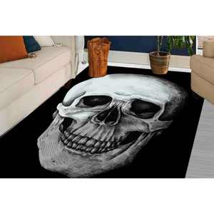 <b>Skull</b> Rug: Black Loft <b>Decor</b>, Modern Gothic Home Accent,With Pile Soft Rug - Product Image 5