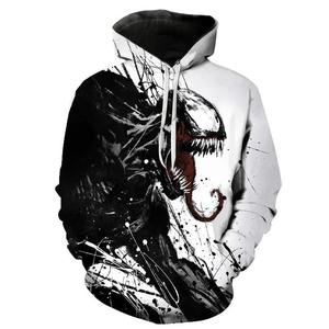 Sweats à capuche Venom Hiver Broderie Impression 3D Streetwear Hommes Femmes Coupe régulière Polaires Pulls Survêtements - Product Image 4