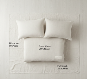 Juego de Funda Nórdica de Lino 100% Orgánico - Juego de Ropa de Cama de Lino Suave y Ecológico de 4 Piezas con Cierre de Botones - Product Image 3