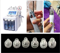 6 embouts pour machine d'hydrodermabrasion H2O2, embouts de peeling aquatique, aspirateur 2 en 1, jet d'eau oxygénée H2O2