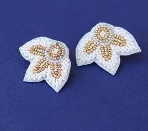 beaded leaf <b>earrings</b> stylish <b>fashion</b> jewellery Beaded <b>Earrings</b> Women Festive Party Jewelry At Best Price Beaded <b>Earrings</b> - Product Image 3