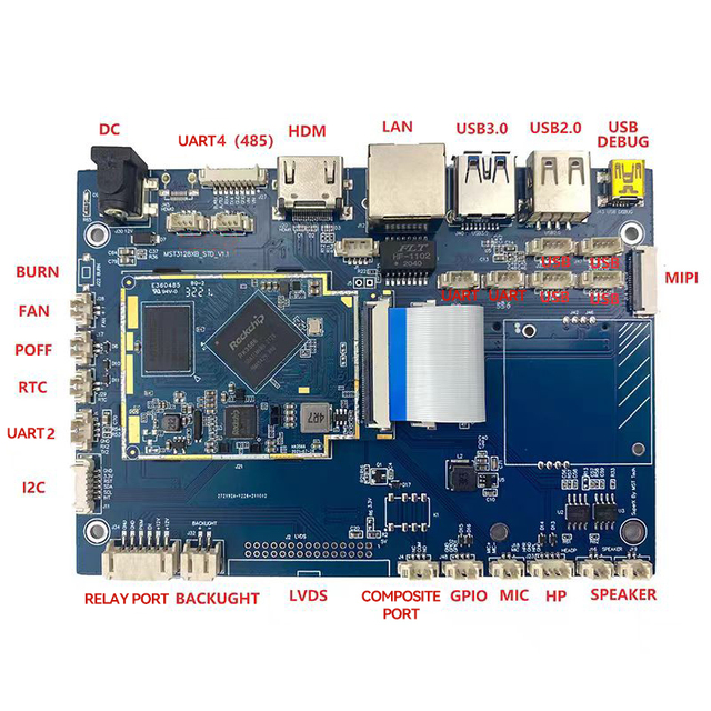 Rockchip Custom UAV Android AI Motherboard Single Board Computer Sbc Linux Android Board PCB Linux RK3399 RK3568 RK3288 RK3566