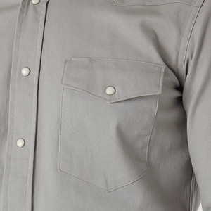 Vêtements travail chemise brodée moderne bouton pression soudage Vintage moderne rodéo sergé travail pour les gars chemise occidentale - Product Image 3