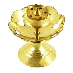 Soporte de varita de incienso de latón para el hogar y el templo, base coleccionable de cenizas, estilo religioso, hogareña, venta al por mayor - Product Image 2