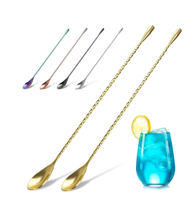 Brass Wine Bar Accessories <b>Cocktail</b> <b>Stirrer</b> Gifts Custom Logo <b>Cocktail</b> <b>Stirrer</b> Silverware Spoon Hot Selling - Product Image 6