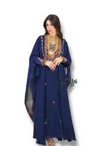 Wholesale AWAIS HOUSE <b>Modest</b> Islamic Women's Abaya Caftan Farasha Jalbiya <b>Dress</b> Polyester Solid Floor Length Long Sleeve - Product Image 3