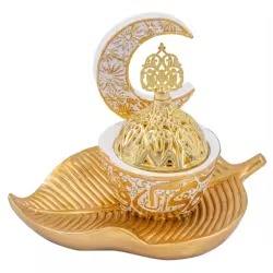 Design Arabe Céramique Et Métal Inspiré Du Moyen-Orient Beau Brûleur D'encens Qualité Fantastique Au Prix De Gros - Product Image 6