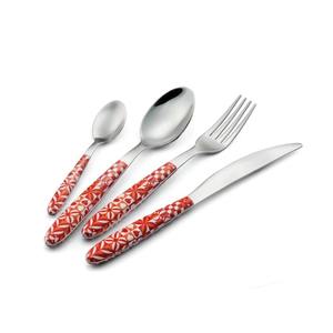 Couverts en acier inoxydable plaqué couleur argent avec poignée de bonne qualité couverts allant au lave-vaisselle pour la maison, le restaurant et l'hôtel ensemble de 4 - Product Image 5