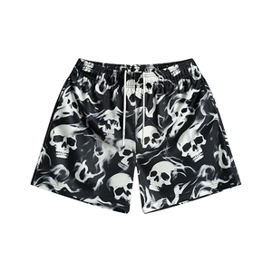 Men's Polyester/Cotton Mesh Shorts Comfort <b>Elastic</b> Waistband Heat-Transfer Printed High Street Style Drawstring Closure <b>Lace</b> - Product Image 5