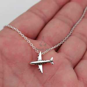 Collar con Colgante de Avión de Plata de Ley 925, Diseño Elegante, Regalo Perfecto para Viajeros, Colgantes Finos con Diseño de Vuelo - Product Image 2