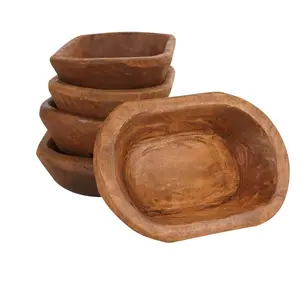 Farmhouse Heritage Antique Bread Bowl Artisan Crafted Farmhouse Wooden Dough Bowl With Indian Vendor at Cheap Factory Price