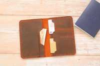 Accessoires de voyage essentiels, cadeau unique pour lune de miel, design distinctif, porte-passeport en cuir véritable, clip vintage, motif durable
