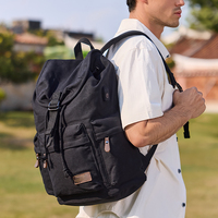 Sac à dos géométrique en toile avec fermeture éclair 36-56L pour les voyages, la randonnée et le transport quotidien