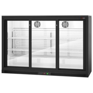 Enfriador comercial para barra trasera - 1350 mm - 320 L - con 3 puertas corredizas de vidrio - Negro - Product Image 5