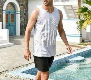 Diseños de sublimación personalizados Camisetas sin mangas para hombre Fibra de poliéster Secado rápido Diseño profesional Camiseta sin mangas para correr - Product Image 3