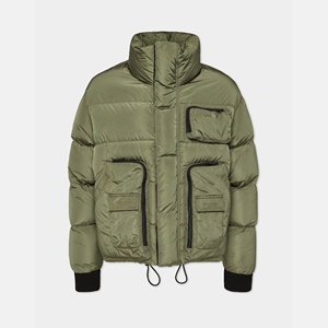 Veste matelassée réversible pour homme, coupe classique, longueur standard, 100% nylon, style décontracté chic, tendance urbaine, durable, devant - Product Image 1