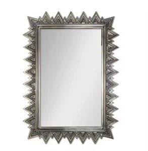 Espejo de pared de metal con diseño de hojas hecho a mano, excelente calidad para el hogar, dormitorio de hotel, artículo decorativo más vendido para uso en el baño - Product Image 3