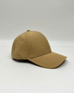 Factory Custom Logo Perforated Performance Hat Waterproof 6 Panel Baseball Waterproof Laser Cut Hole <b>Blank</b> Custom Golf Hat <b>Cap</b> - Product Image 5