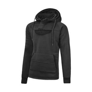 Sweats à capuche personnalisés de bonne qualité pour hommes en coton respirant à la mode à motif solide survêtement homme personnalisé - Product Image 3