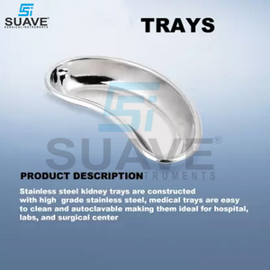 Meilleure vente plateau d'instruments chirurgicaux avec couvercle bol médical vétérinaire plateau de rein à l'hôpital utilisé par SUAVE INSTRUMENTS SURGICAUX - Product Image 4