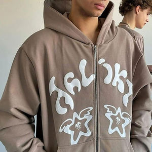 Bouffée Impression Street Style Quantité En Vrac 100% Coton Fait Hommes Hoodies Personnalisé Bas quantité minimale de commande Meilleure Qualité Hommes Hoodies À Vendre - Product Image 5