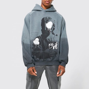 Sudadera con capucha holgada de calidad superior para hombre, Sudadera con capucha con logotipo personalizado de fabricante personalizado de gama alta para hombre - Product Image 5