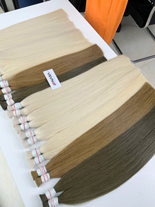 Extensiones de Cabello Virgen Premium a Granel, Súper Dobles, 100g, Precio al por Mayor, Cabello Humano Vietnamita Liso, Trama Simple, Todos los Colores, 60cm - Product Image 3