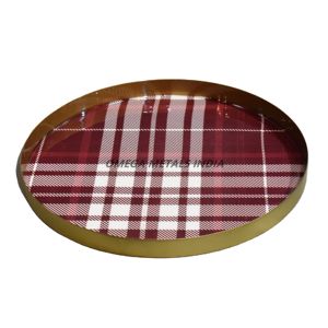 Collection d'assiettes de Noël en métal élégantes Plats et plateaux de service en métal décoratifs fabriqués à la main pour les vacances divertissantes - Product Image 2